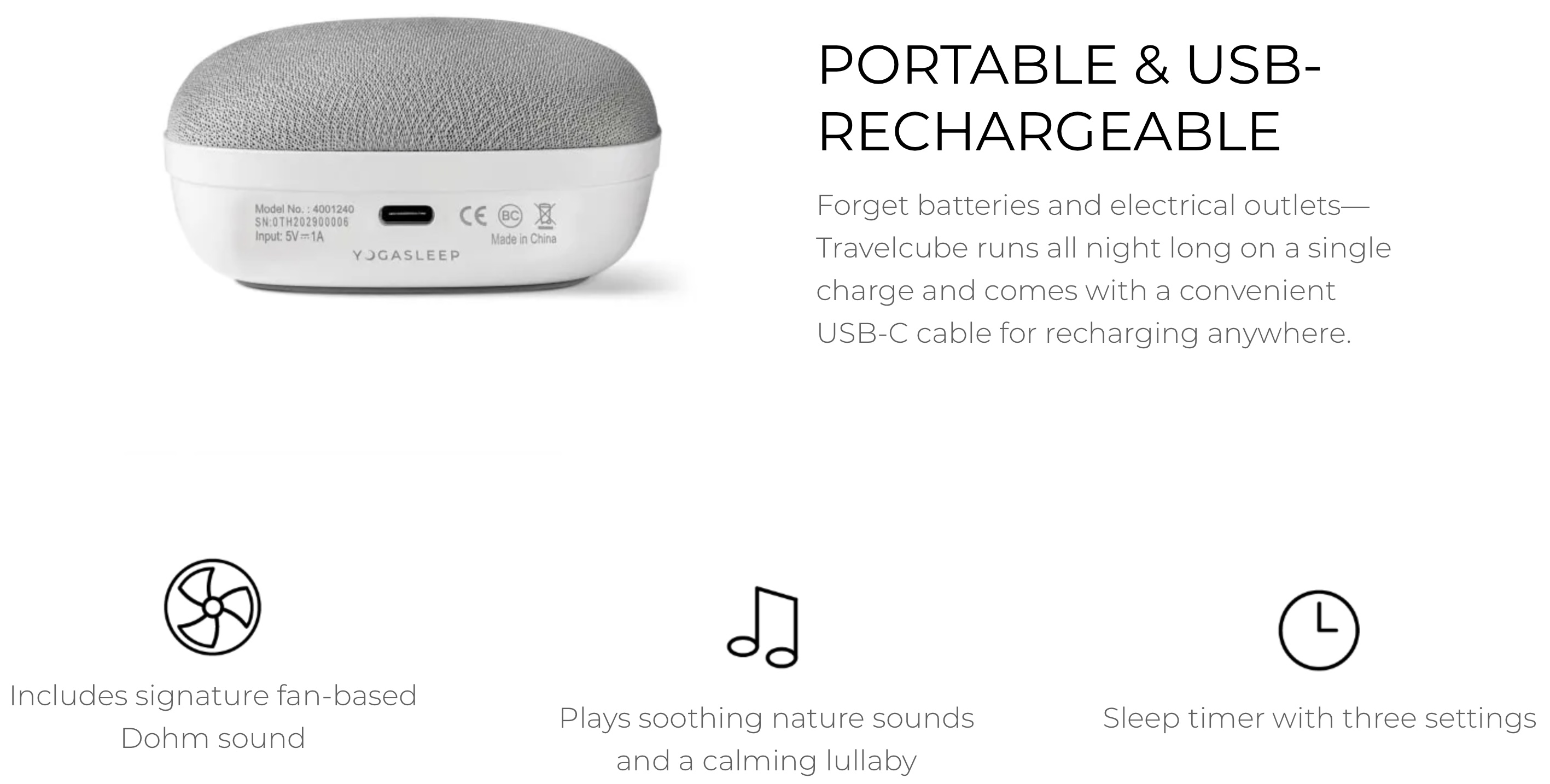Yogasleep TravelCube® Travel Sound Machine